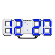 하이어데코 최첨단 LED시계, 블랙테두리 + 블루