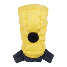  퍼피엔젤 팜팜 패딩 점퍼 짚업 팬츠 올인원 PA-OW512, 290 Yellow 