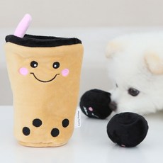 럭키페터 강아지 밀크티 노즈워크 삑삑이 장난감, 1개, 혼합색상