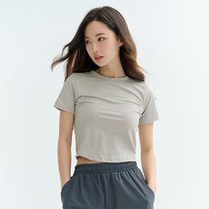 블랙몬스터핏 여성용 쿨베이스 크롭 반팔 티셔츠 랙몬스터핏 여성용 쿨베이스 크롭 반팔 티셔츠