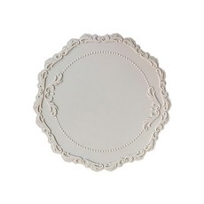 마켓감성 앤티크 고급 실리콘 테이블매트, 그레이, 스몰(23 x 23 x 0.5 cm), 1개