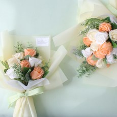 모리앤 티파니에서 아침을 장미비누꽃 꽃다발 소, 옐로우, 1개 - 이미지 7