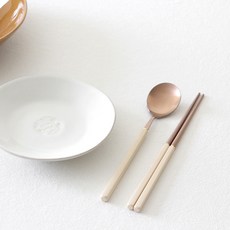 카모메키친 에펠 보겐피노 로즈골드 수저세트, CREAM, 1세트, 숟가락 + 젓가락
