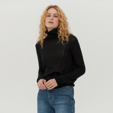 앳코너 여성용 LONGSLEEVE TURTLENECK ALPACA KNIT PULLOVER