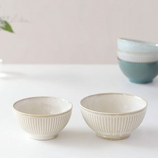 Nicott Everyday Collection 飯碗湯碗組 亞麻米色, 陶瓷 日本產, 飯碗 350ml*1+湯碗 500ml*1, 1組