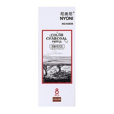 nyoni 8 支藝術彩色素描速寫壓縮炭筆, 1套, 棕色