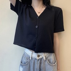 타미와플브이넥가디건