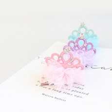 하라로이 여아용 블링블링 요정 왕관 집게핀 3종 세트