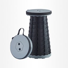 듀러블리 휴대용 접이식 플라스틱 의자, 05 그레이 커버 블랙 링, 1개
