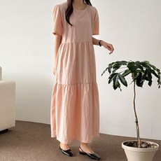 보리맘 셔링 바스락 롱 임산부 원피스 a901