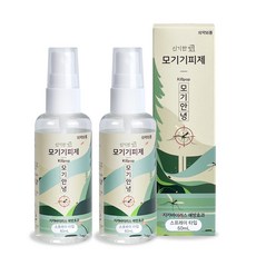 신기한방 모기안녕 모기기피제 스프레이, 60ml, 2개