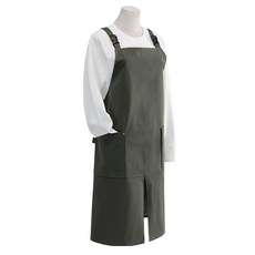 젊은이마켓 캔버스 방수 버클 멜빵 앞치마, 카키, 1개