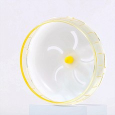 펫플로우 빙글빙글 파스텔톤 원형 소동물 쳇바퀴 XL, 옐로우, 1개