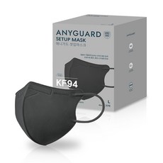 애니가드 셋업 새부리형 마스크 대형 KF94, 블랙, 1개, 30개입