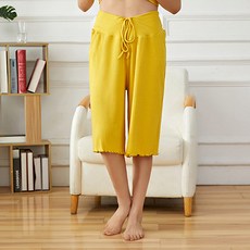 팔랑 물결 스트립 임산부 편한 홈웨어 반바지