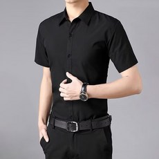 남성용 블랙101 로이제트 반팔 와이 셔츠 FC-2320856