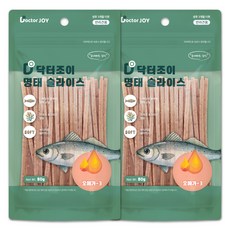 닥터조이 강아지 명태슬라이스 간식, 오메가3, 80g, 2개 오메가3, 80g, 2개