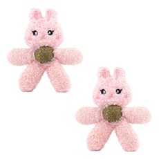 둥둥펫 고양이 캣닢볼 애니멀 인형, 토끼, 2개