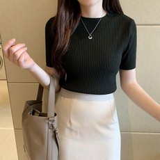 PEONIST 女款羅紋針織短袖T恤
