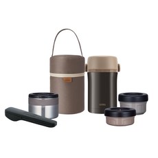 THERMOS 膳魔師 保溫便當盒組 TKLF-1200F, 布朗尼黑, 1組