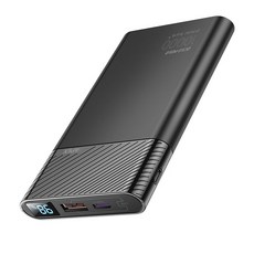 APEX 고속 충전 QC 3.0 PD 3.0 보조배터리 10000mAh C타입, 블랙, AX-T100