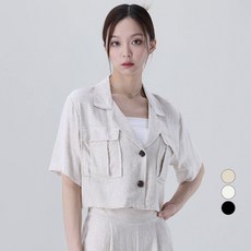 여성린넨크롭자켓