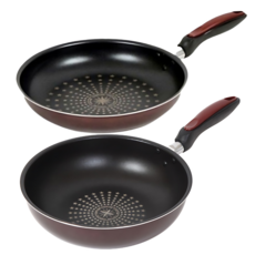 CHEFLINE CP平底鍋組 2種, 混色, 煎鍋28cm+宮廷鍋28cm