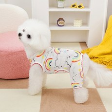Coco studio 狗狗夏季網眼彩虹連身衣, 彩虹, 1個
