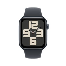 Apple 정품 2024 애플워치 SE 2세대 알루미늄 케이스, 44mm, GPS, 미드나이트 / 미드나이트 스포츠 밴드, S/M