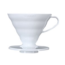 하리오 V60 플라스틱 투과 드리퍼 화이트 VD-INT-02W 1~4인용, 단품, 1개