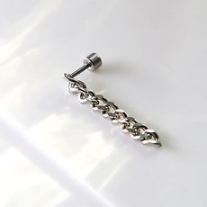 미니아트 볼드 체인 바벨 피어싱 2p
