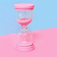 GUNU 해피타임 감성 모래시계 주방 타이머, 5분 핑크, 1개
