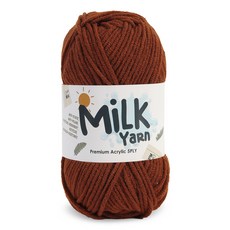 니뜨 밀크얀 뜨개실 50g, 56 브라운, 1개 56 브라운, 1개