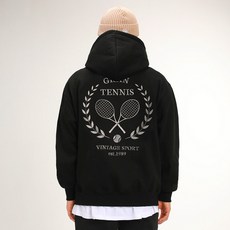 Granfinny 男女通用經典網球刺繡連帽 T 恤 GFHT013