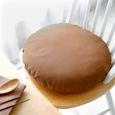 CASA VERDE 11 片亞麻日常心情亞麻實心圓形坐墊, 棕色