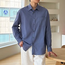 단군 남성용 린넨 오버핏 긴팔 셔츠 IP_S018