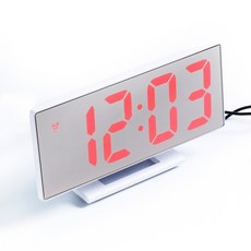 대형 스크린 LED 전자 시계, 화이트 + 레드