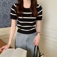 반팔라운드니트