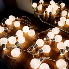 LED 앵두전구 30구 + 리모컨 + USB타입 + 흡착판 15p, 웜화이트