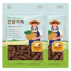굿데이 강아지 건강가득 간식 져키, 250g, 2개, 황태