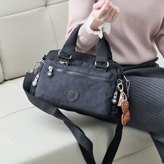 MissBaek 女款Naul斜背包+配件組, 黑色(斜挎包)，隨機出貨(配件)