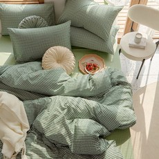깅엄체크이불커버