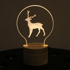 코카브 LED 무드등 + 선물 포장, 사슴