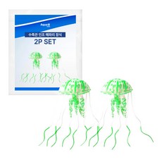 아쿠아비 수족관 인조 해파리 장식 그린 2p 세트 1세트