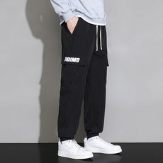 남성용 캐주얼 카고 밴딩 조거 팬츠