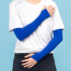 VOLA 維菈 速乾手型袖套, 防曬遮蔽率45% 男女適用, 寶藍色, 均碼, 1雙