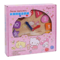 HELLO KITTY 木頭時鐘遊戲組, 透過遊戲瞭解時間的概念, 1入