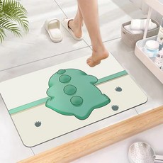 룰루홈 뒷모습 규조토 주방 욕실 발매트 60 x 40 cm, 아기공룡, 1개