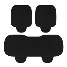 ARYKO 2個汽車通風前座墊+後座墊套裝, 1組, 黑色