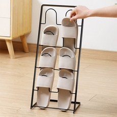 折疊式室內鞋拖鞋掛架, 4層, 單色
